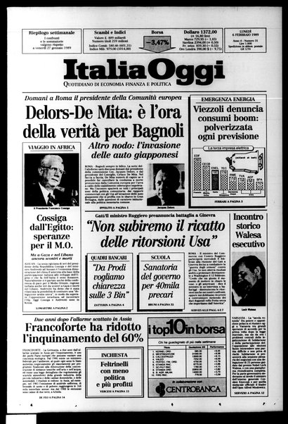 Italia oggi : quotidiano di economia finanza e politica